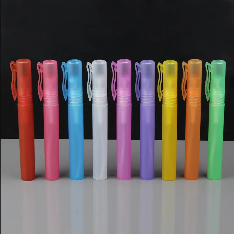 10ml旅行携帯用プラスチックペン形香水スプレーボトル空ミニサンプルアトマイザー詰め替え可能ボトルLX3026