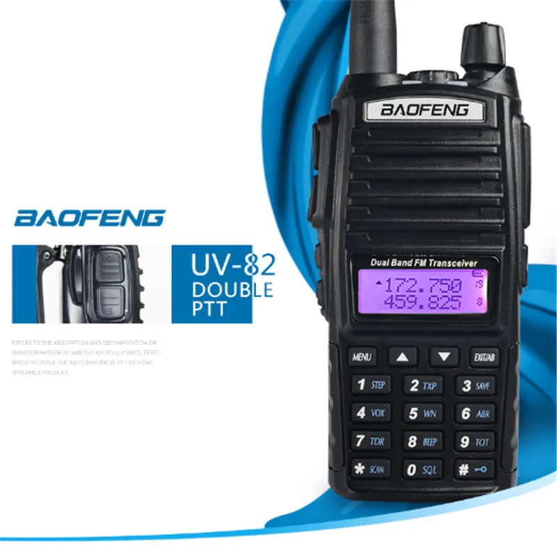 Baofeng UV-82 Walkie Talkie UV 82ポータブルラジオCBハムラジオVHF UHFデュアルバンドUV82ラジオ双方向トランシーバー