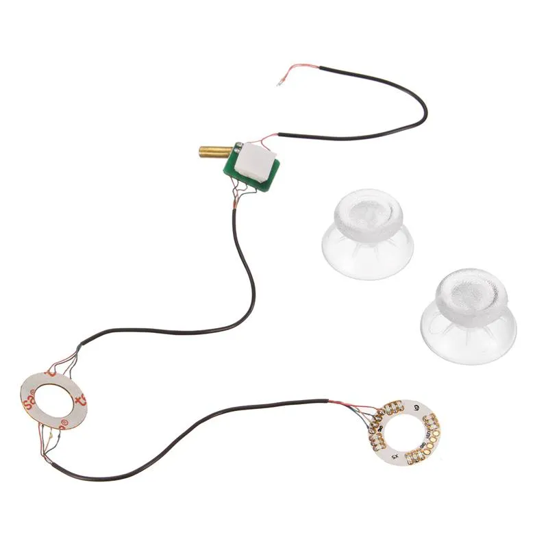 CLEAR DIY LED Analog joystick Thumb Sticks CAPS THUMBSTICK SET FÖR PS4 CONTROLER GAMEPAD Högkvalitativ snabb fartyg