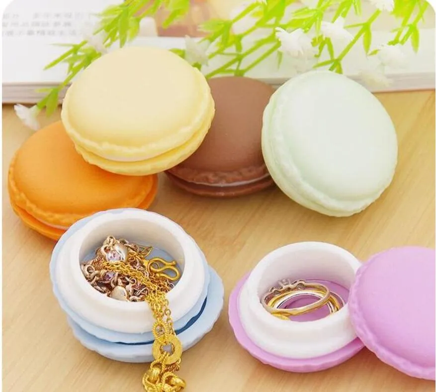 Groothandel geschenken doos schattige snoep kleur macaron mini cosmetische sieraden opbergdoos sieraden doos case verjaardagscadeau display