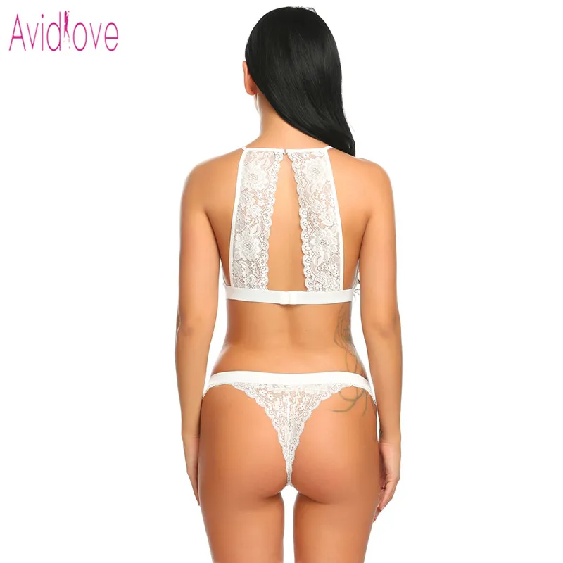 Avidlove Sexy Floral Lace Set Lingerie Mulheres Bra Top E Thongs Briefs Two  Piece Suit Feminino Calcinhas Sexo Underwear T String De $87,8