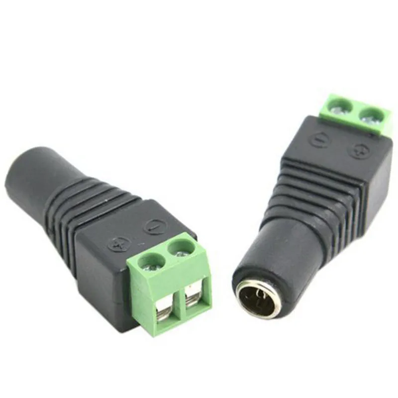 Lighting Accessories 2.5 x 5.5mm DC Power Female and Male Plug Jack Adapter Connector Socket for led strip