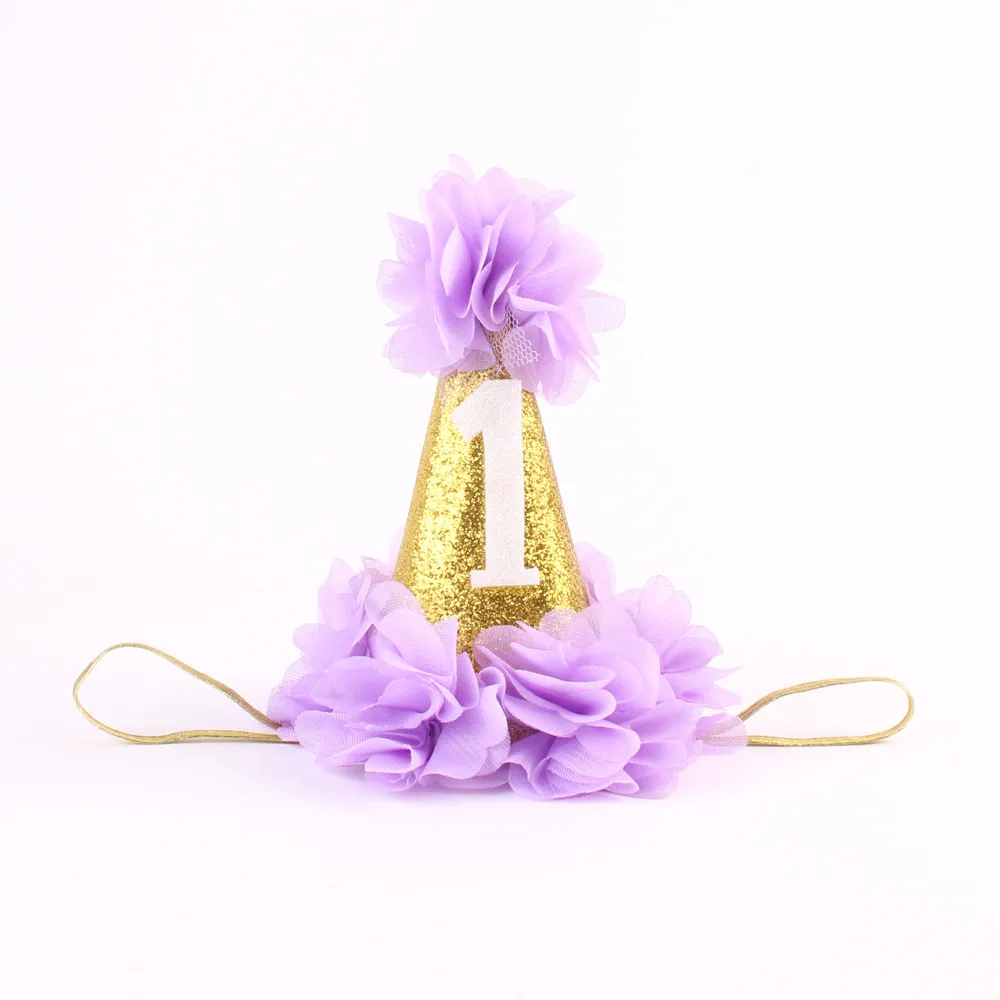 Baby Blumenkrone Stirnbänder für Mädchen Goldkrone Haarband Kinder DIY Haarschmuck Geburtstag Prinzessin Stirnbänder Neugeborene pograph1080567