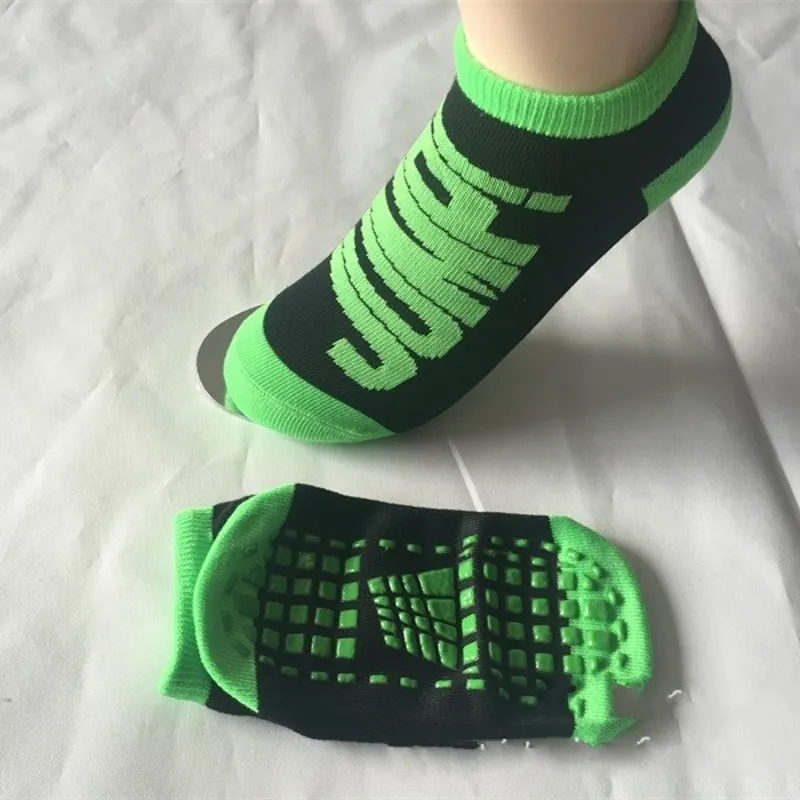 Kid Adult Anti Friction Bounce Yoga Socks Amusement Place Non Slip Trampoline Socks Non Slip Glue 2 5mm WW