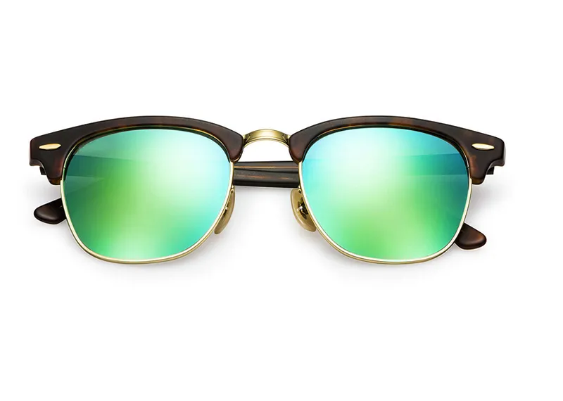 Brand design 2018 Hot sale half frame sunglasses for women men Club Sun glasses 51mm outdoors driving glasses uv380 Eyewear with case