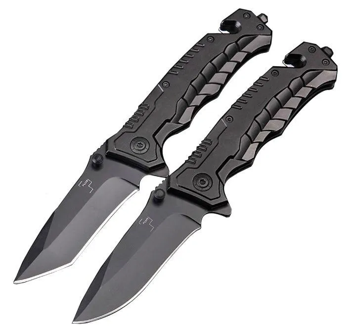 Hög kvalitet! Boke Folding Kniv Black Cobra Design Camping Knife Fast Open Outdoor Utility Tool Steel Handle 440c Blade