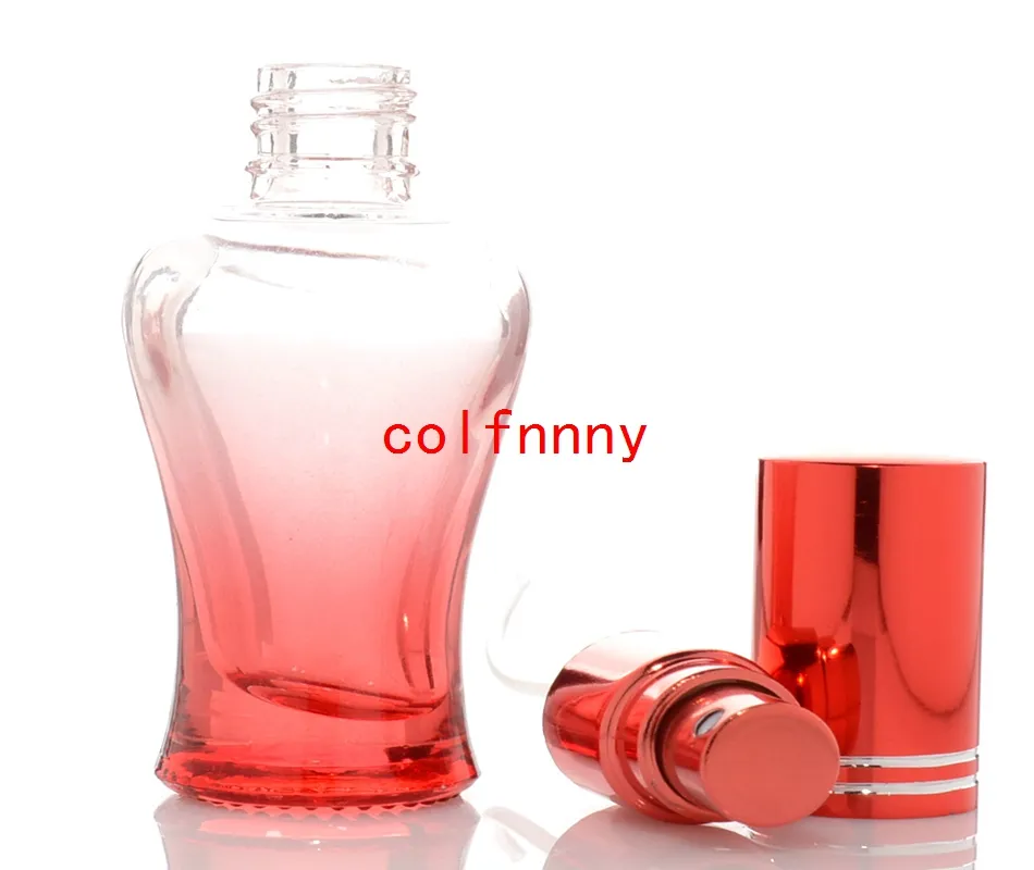 Bouteille de parfum vide en verre de 10ml, 100 piècesflacon pulvérisateur Portable de voyage avec capuchon de couleurs vives, livraison rapide