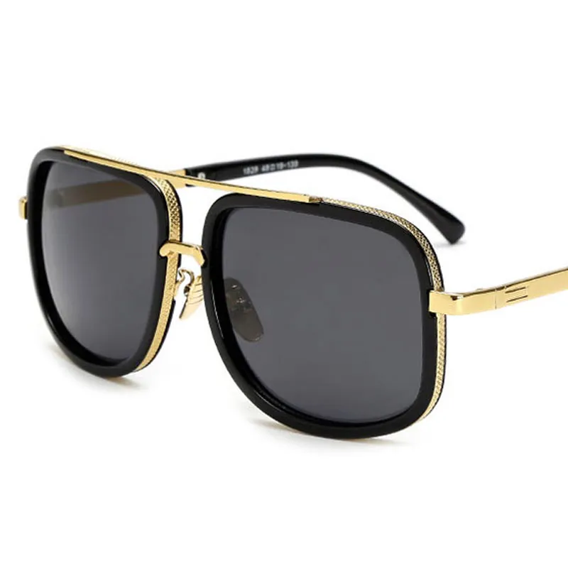 Mode fyrkantiga solglasögon herr Populära unisex färgglada glasögon Klassisk resefest utomhus Vintage metall solglasögon UV400