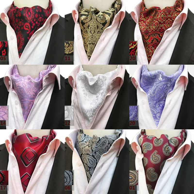 Nowy Paisley Cravat Casual Mężczyźni Krawaty Brytyjski Styl Cravat Dżentelmen Silk Neck Krawaty Kostium Szaliki Wysokiej Jakości Moda Handmade Krawat Kwiatowy