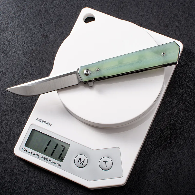 Верхнее качество шарика подшипника Flipper Складной нож 9Cr18Mov Саин Finish каплепадения лезвие G10 Handle EDC Карманные ножи Xmas подарков