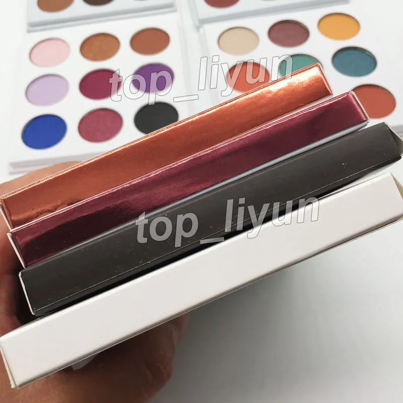 New pressed powder eye shadow palette 4 styles Eyeshadow bronze + Burgundy +Purple + blue honey Palette Cosmetic Eyeshadow Free DHL