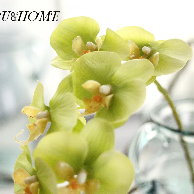 Nouveau Haute Qualité Artificielle 5 Têtes Phalaenopsis Fleur Papillon Orchidée Nouveau Haute Qualité Artificielle 5 Têtes Phalaenopsis Fleur Papillon Orchidée