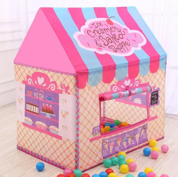 Tende per giocattoli per bambini Tenda portatile pieghevole Ragazzo Ragazza Principessa Principe Castello Tenda da gioco per interni ed esterni Tenda da gioco Tappeto Playhouse Miglior regalo