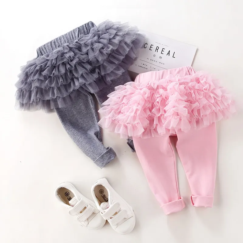 Girls TUTU Leggings Girl Skirt Pants Baby Pantskirt Slim Stretch