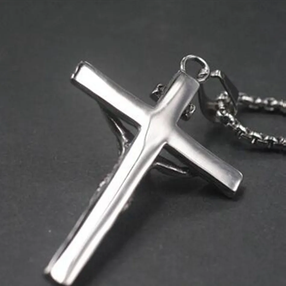 Antique Silver Jesus Christ Cross Crucifix charms Pendants Necklace For Men & Ms Jewelry Fashion Accessories