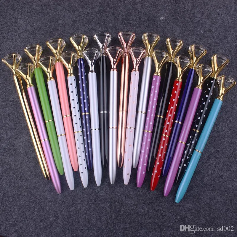 Portable Ball Pens Stable And Comfortable Ink Flow Easy Ballpoint Pens With Crystal Metal Student Stationery 3 43xh ff