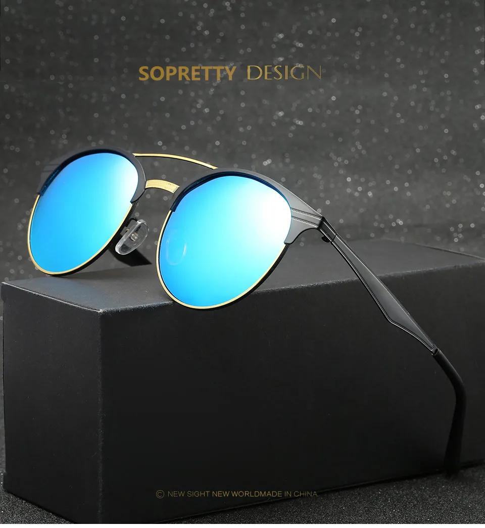 O envio gratuito de nova moda uv500 polarizada óculos de sol praia flash óculos óculos de sol para o homem mulheres a501