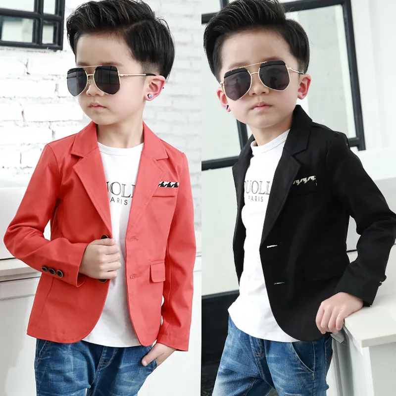 New Roupas Macho Criança Casual Terno Casaco Pequeno Vestido Formal Top Terno 2016 Outono Crianças Casaco Baby Roupas