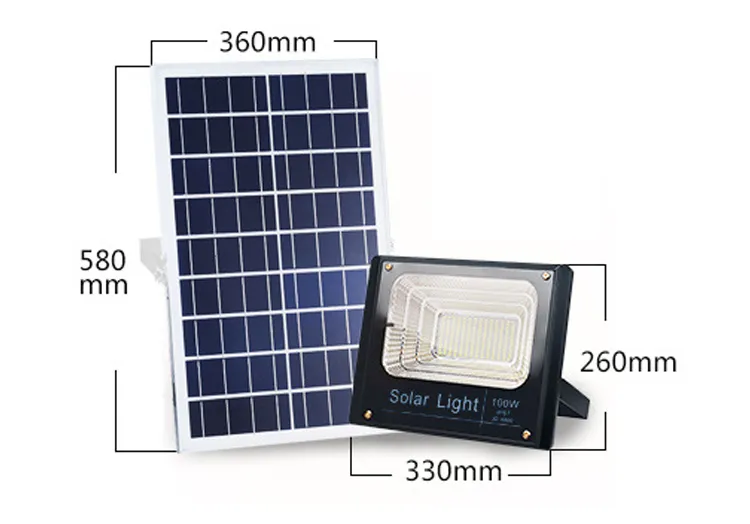 Lampo solar Lamp Spotlight 40W/60W/100W/200W Super Bright Fishlight Ip67 Luz de rua IP67 com controle remoto