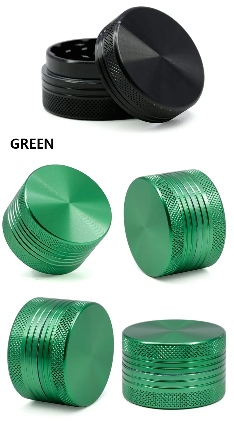 Colorido Grinder Herb Crusher Mais Novo Diâmetro Estilo 40mm Liga de Alumínio de Alta Qualidade Fácil de Remover 2-Layer Cachimbo Accessorie DHL Livre