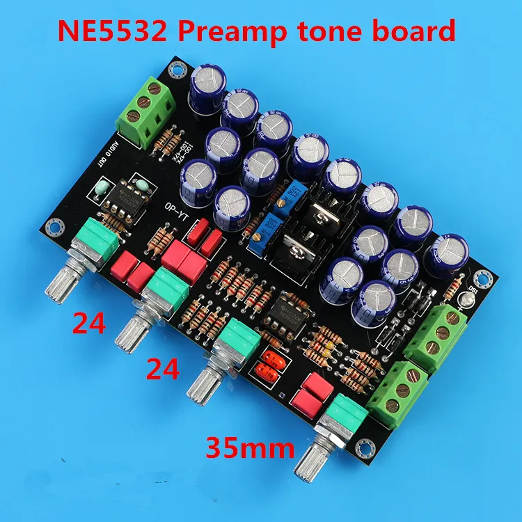 Treble Midrange Bassのボリュームコントロールが付いているNE5532 HIFIプリアンプアンププリレベルのトーンボード