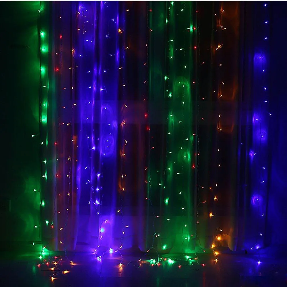 Wedding Decoration light 3Mx3M 306leds led curtain string fairy light 306 bulb Xmas Christmas Wedding home garden party decoration4415954