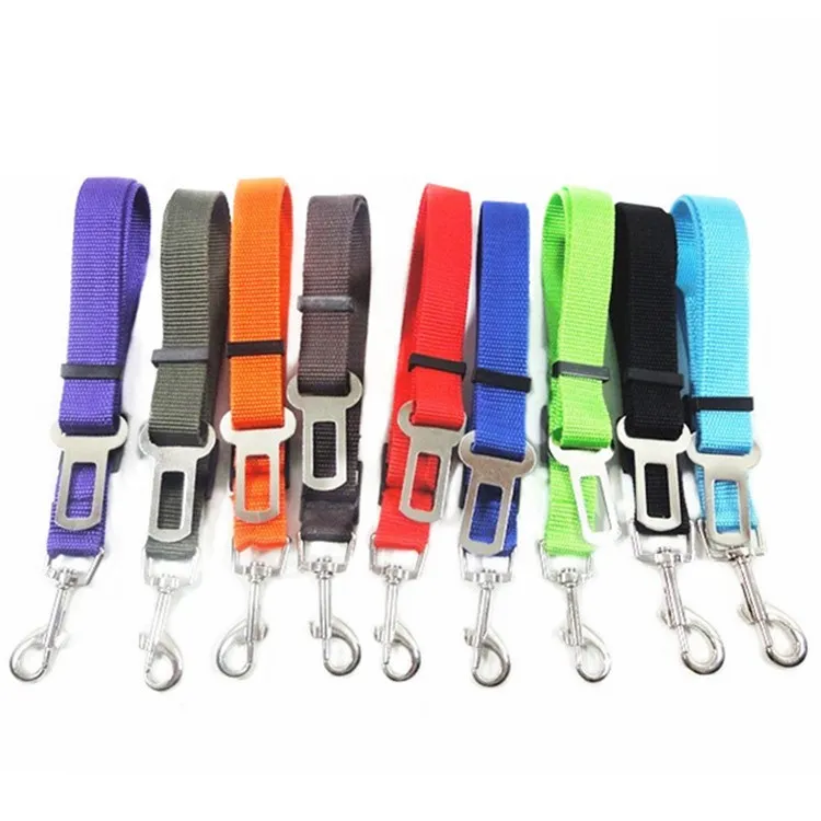 10 cores de assento do cão Safety Car Belt Harness Pet Puppy ajustável Pup Hound Dog Veículo Cinto de segurança Dog coleiras trelas chumbo para cães T2I209