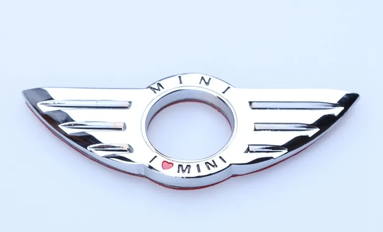 J'AIME MINI Autocollant Emblème Aile Décoration Pour BMW MINI Cooper R55 R56 R57 R58 R59 Bouton De Serrure De Porte créatif