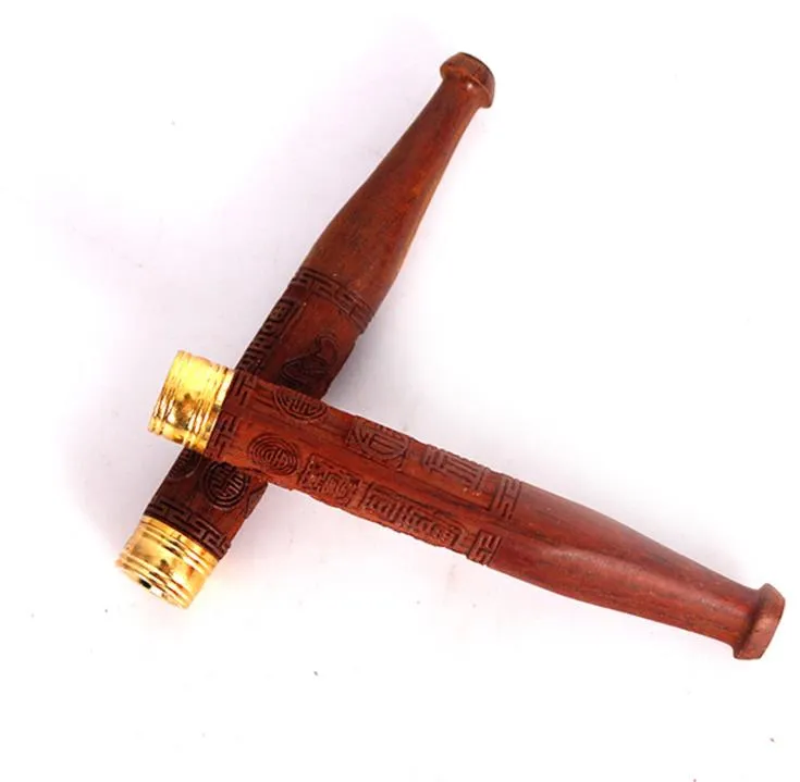 Innovative solid wood cigarette holder pull rod double filtration cigarette holder cigarette smoking set