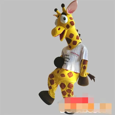Costume de mascotte personnalisé M. Girafe, livraison gratuite