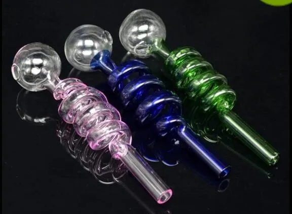 Renkli Bükülmüş Cam Yağı Brülör Boru Kavisli Büküm Cam Yağı Brülörler Dengeleyici Su sigara boruları farklı renk FTGHHH