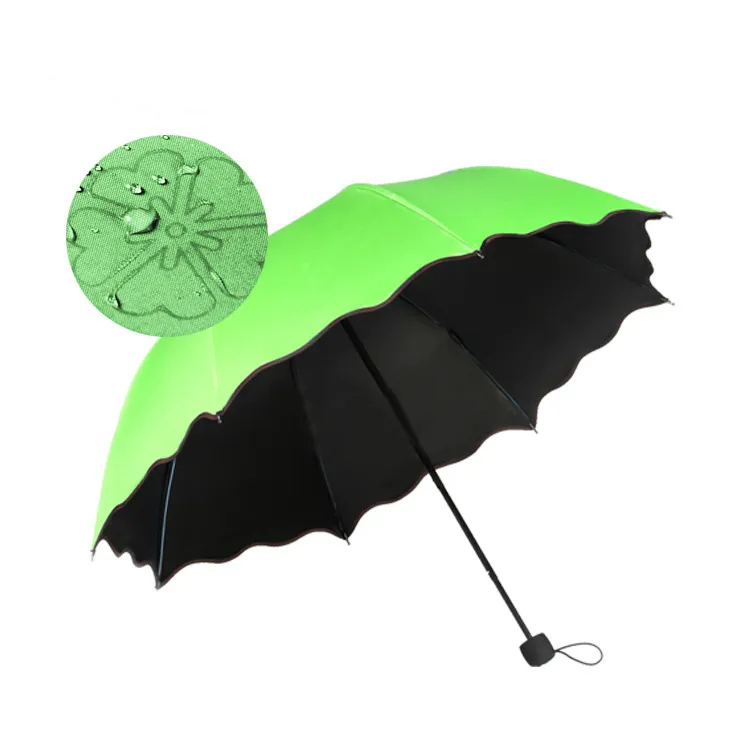 Nowe 5 kolorów Kobiety parasol wiatrówek przeciwsłoneczny Magic Flower Dome ultrafioletproof Parasol Sun Rain Folding Parrelas Dhl Fedex F5819659