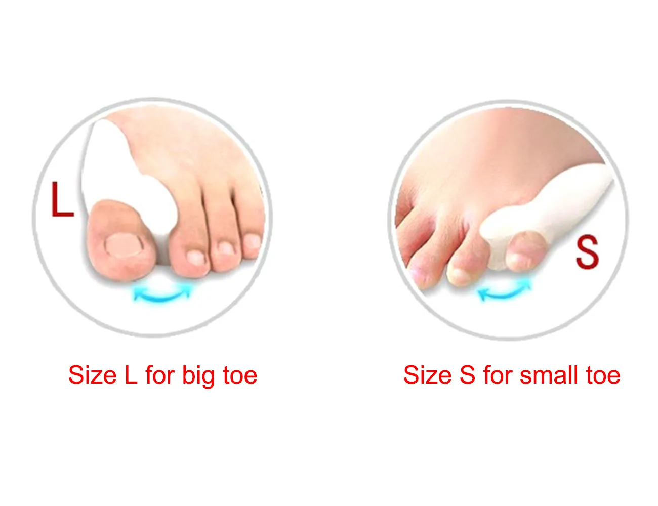 Elitzia ETFT006 Foot Care Hallux Valgus Single Hole Silicone Toe Separator Dailyuse Two Size1993766