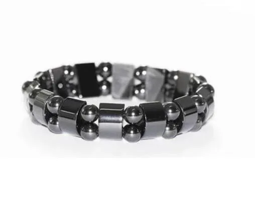 Venda quente novo Das Mulheres Dos Homens Charme Preto Hematita Magnética Pulseira Moda Accessorices Saudável Pulseiras Presentes Da Jóia Livre DHL