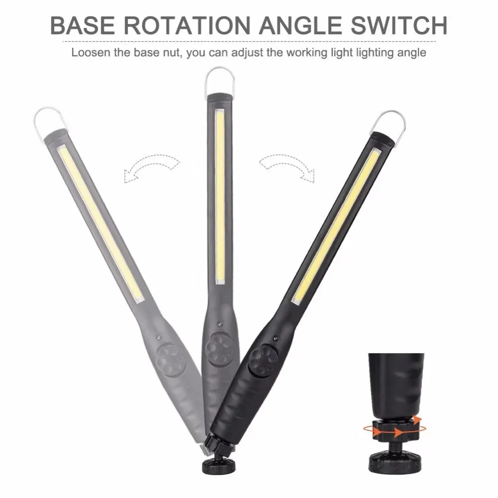 USB зарядка Cob Work Inspection Light Freshlight Инспекция фонаря подвесное фонарь фонарь встроенный 3000 мАч батарея2803077