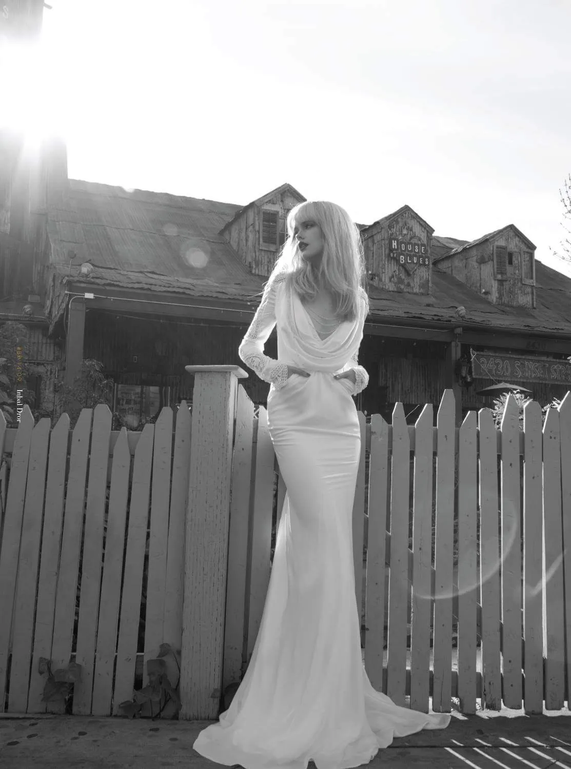 Long Sleeve Satin Bridal Gowns: Elegant V-Neck Wedding Dress with Lace,  Long Sleeves, and Sweep Train - Designer Inspired
