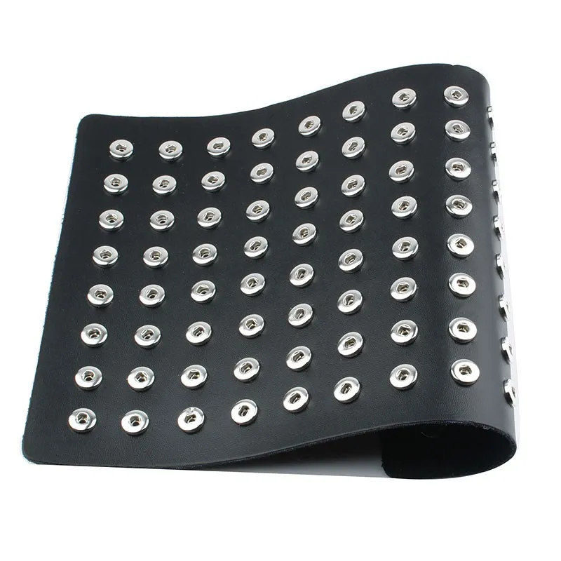 Snap Button Jewelry Stand 12mm 18mm Snaps Buttons Display Black Leather for Display Holder