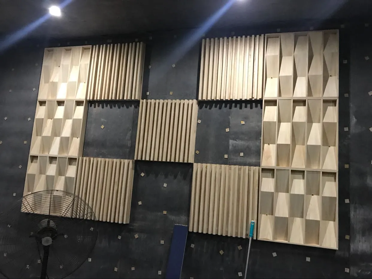 New arrival 60x60x7cm Diffuser Acoustic Panels decorative sound diffuserHome Theater Sound System, Wooden Acoustic Wall Panels Interior