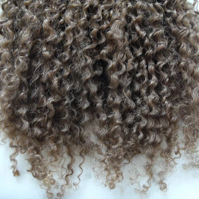 Brasilianskt lockigt hår väftklämma i mänskliga hårförlängningar Obehandlad naturlig svart brun färg 10-28 tum afro kinky curl stil