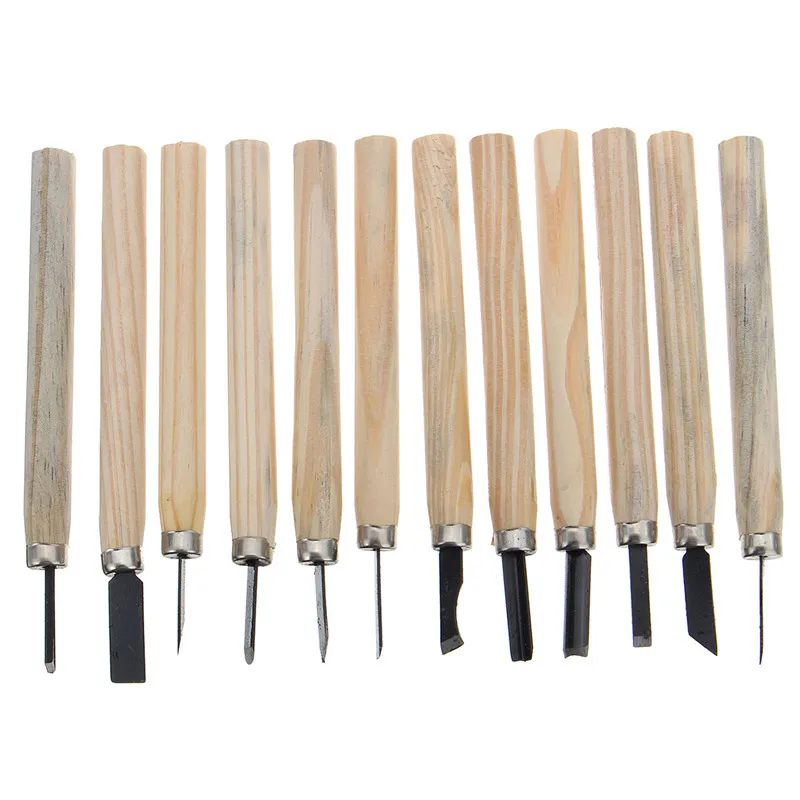 Wood Chisels Set Hand Carving Tool Sets With Wooden Handles For DIY ...