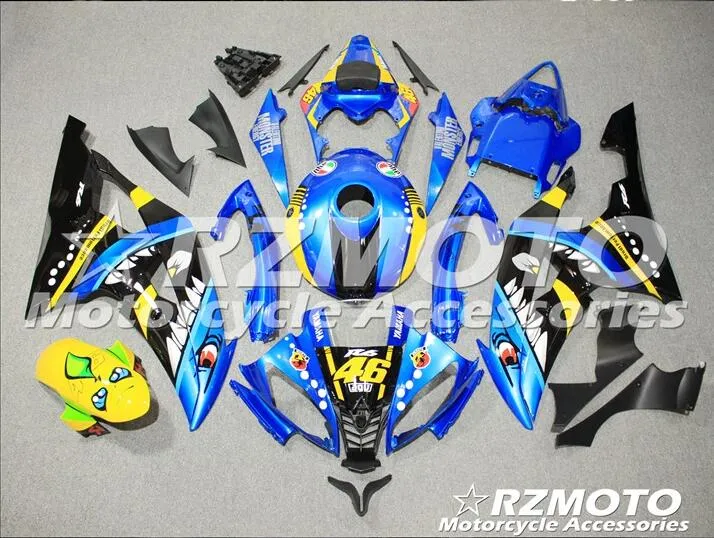 Wtrysk Mold Nowe Ożywki dla Yamaha YZF-R6 YZF600 R6 08 15 R6 2008-2015 ABS Plastikowa Korekta Motocyklowe Zestaw Fairing Blue Black D1