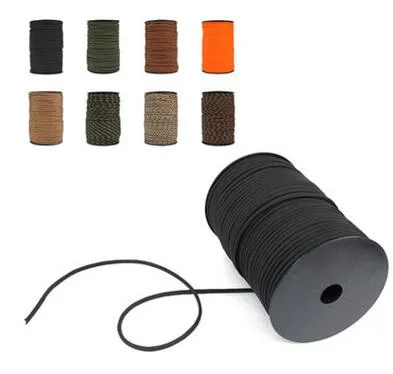 100m tält rep reflekterande 9 Strand Core 550 Paracord Parachute Cord Lanyard Guyline Guy Line Wires