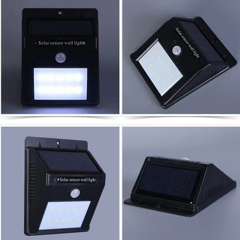 Vattentät 10 12 16 ISLED SOLAR LIGHT Solar Power PIR Motion Sensor LED Garden Light Outdoor Pathway Sense Led Solar Lamp Wall Light