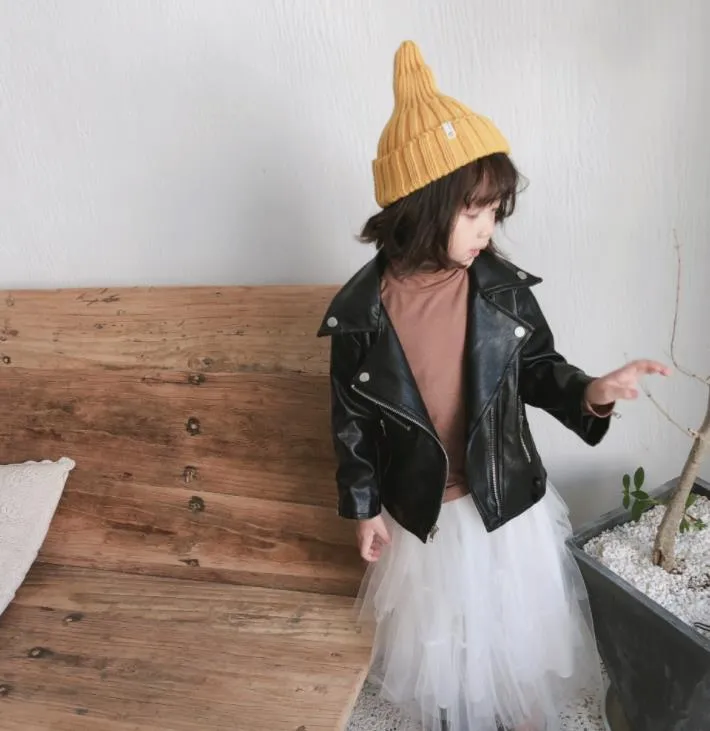Short leather look jacket best sale