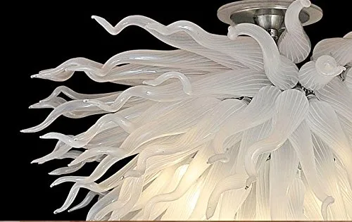 アメリカスタイルシャンデリアランプスーペリアクオリティホワイトホテルロビーハンドブラスガラスシャンデリアデコレーションアート照明
