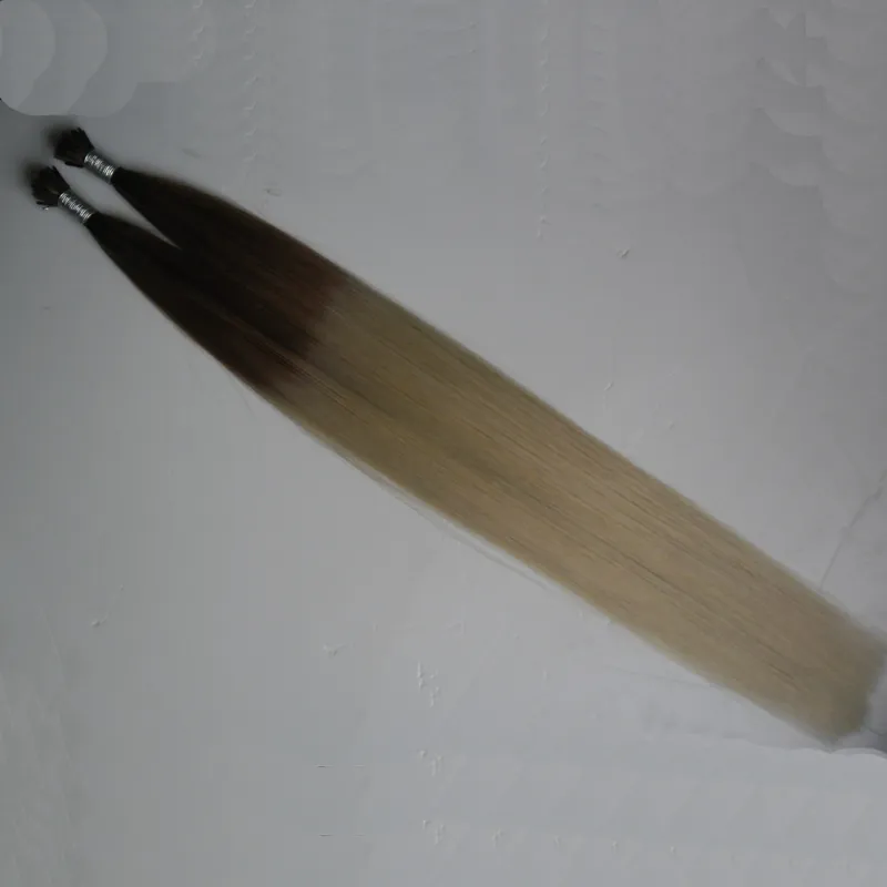T8/613 Two Tone Straight Ombre Remy Hair I Tip Keratin Human Hair Extensions 100G Capsule Fusion Hair