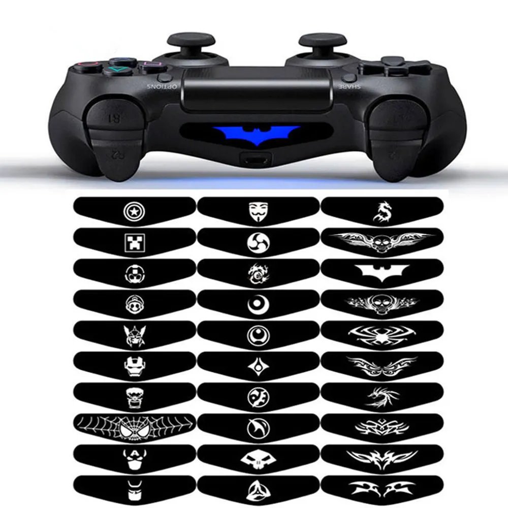 30 pezzi per set Adesivo personalizzato per pelle LED per Playstation 4 PS4 Gamepad Controller Decal Gioco Light Bar Adesivi DHL FEDEX EMS LIBERA LA NAVE