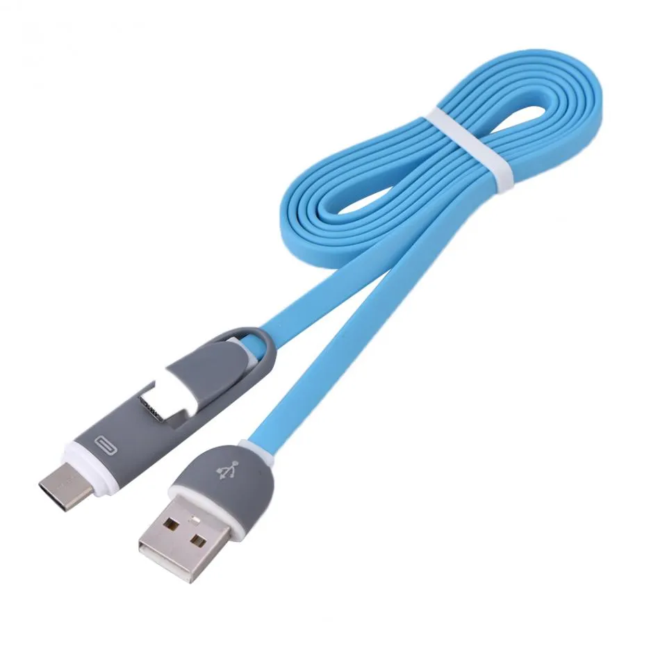 Câble de données USB VBESTLIFE 2 en 1 vers Micro USB et câble de données de synchronisation de charge rapide de type C Câbles 1M