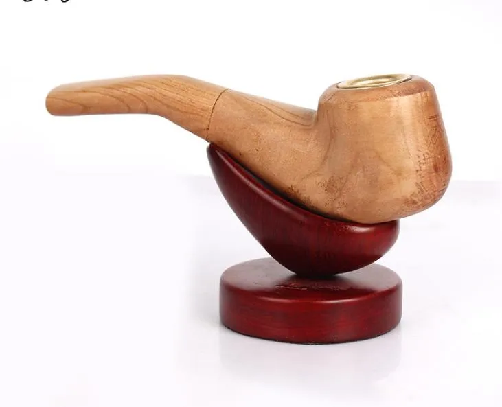 Pure wood filter for men portable introduction of wood smoking fittings for iron pan tobacco pipes