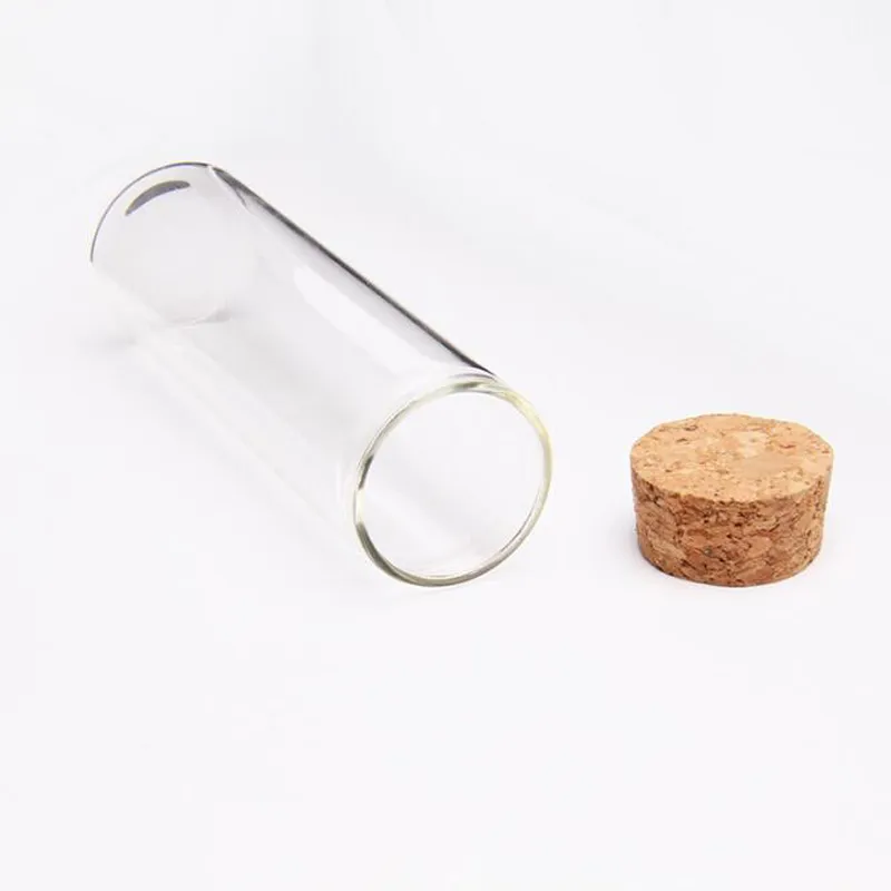 50ml size 30*100mm Test Tube with Cork Stopper Spice Bottles Container Jars Vials DIY Craft